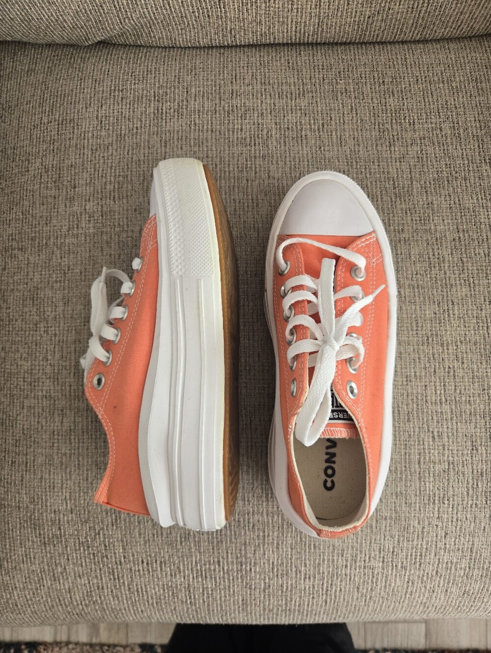 Converse Chuck Taylor All Star Move Platform Orange Sneakers - Picture 2 of 7